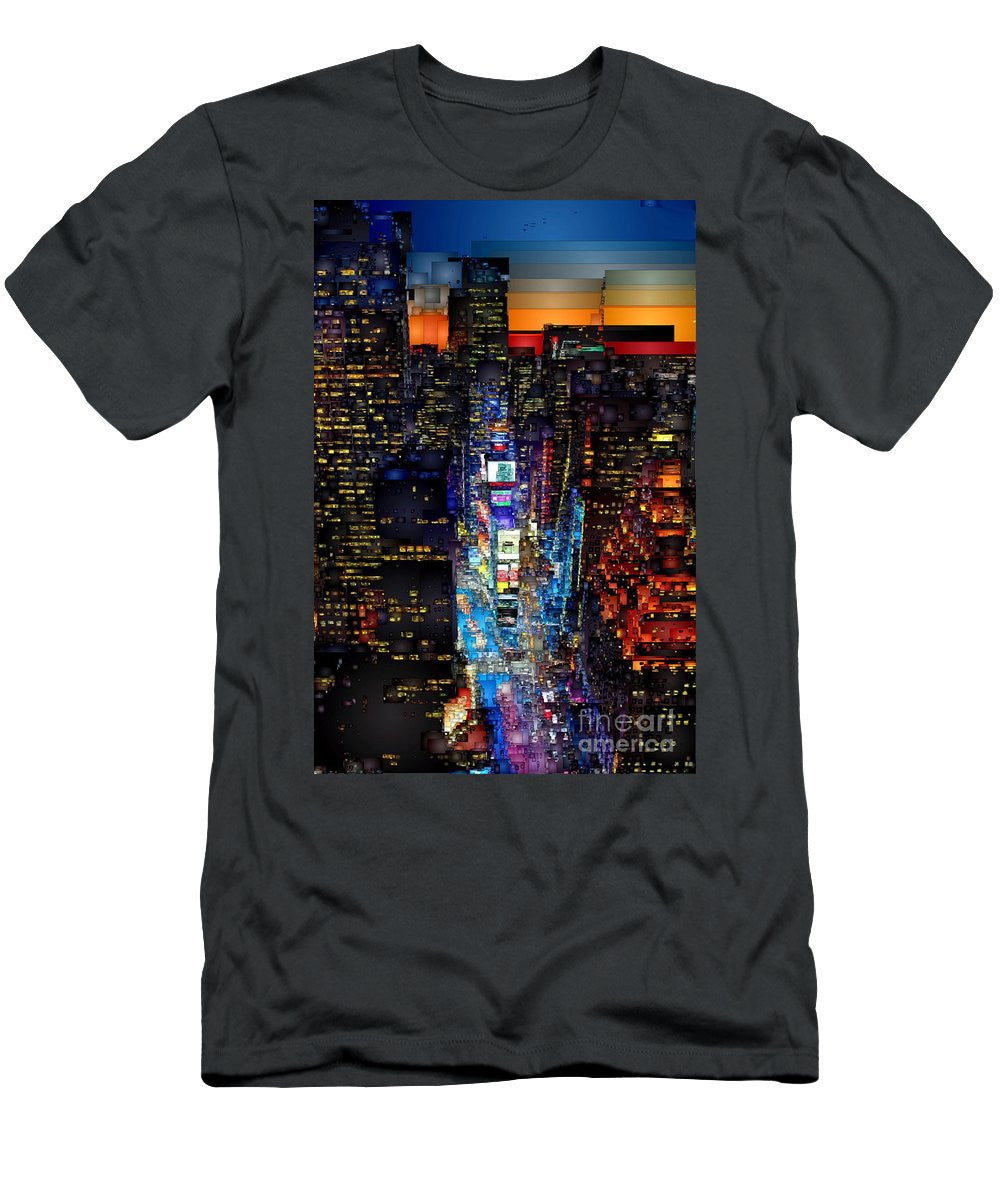 T-shirt pour homme (coupe ajustée) - New York City - Times Square