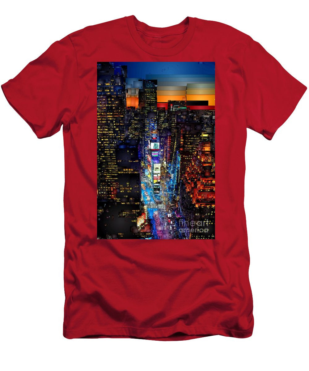 T-shirt pour homme (coupe ajustée) - New York City - Times Square