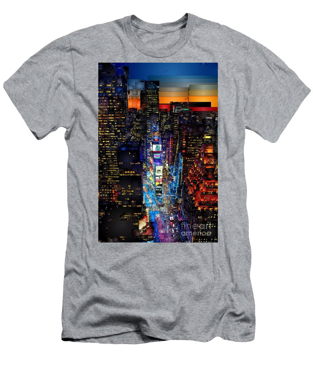 T-shirt pour homme (coupe ajustée) - New York City - Times Square