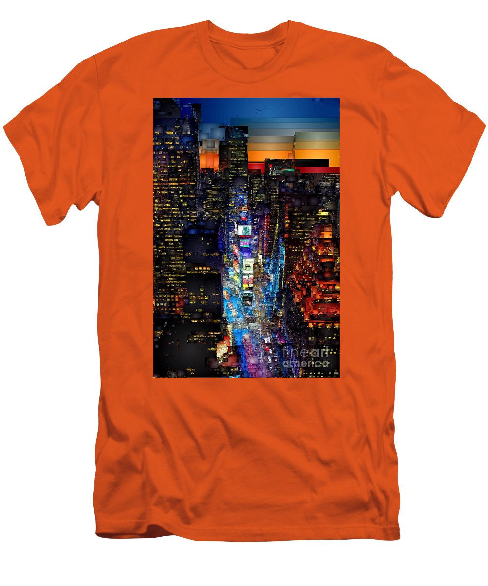 T-shirt pour homme (coupe ajustée) - New York City - Times Square