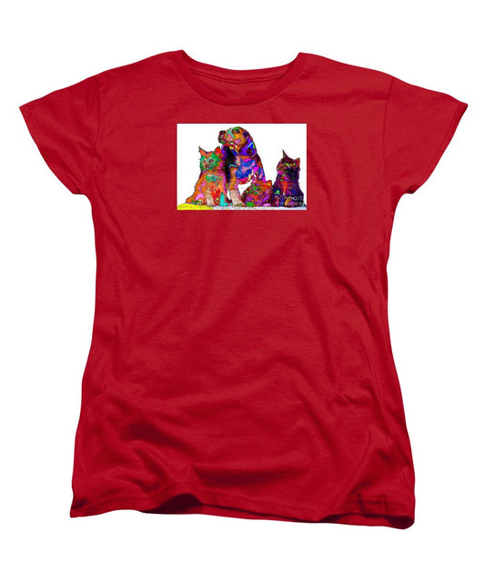 Women's T-Shirt (Standard Cut) - One Big Happy Family. Pet Series