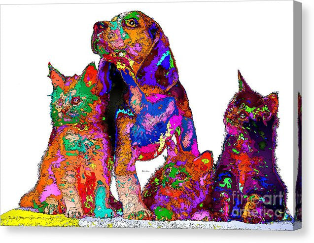 Canvas Print - One Big Happy Family. Pet Series