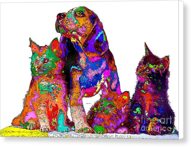 Canvas Print - One Big Happy Family. Pet Series