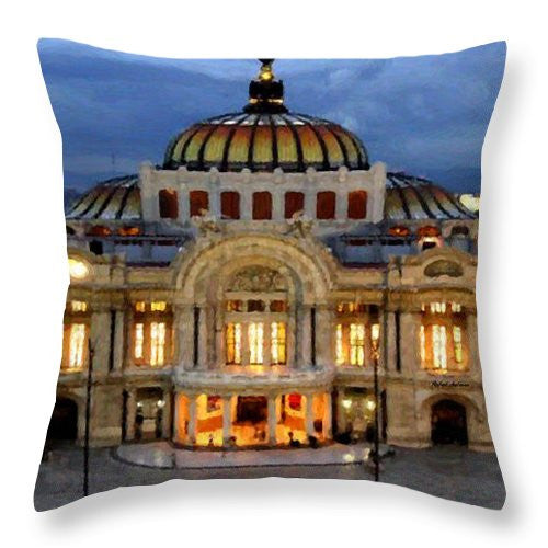 Throw Pillow - Palacio De Bellas Artes Mexico