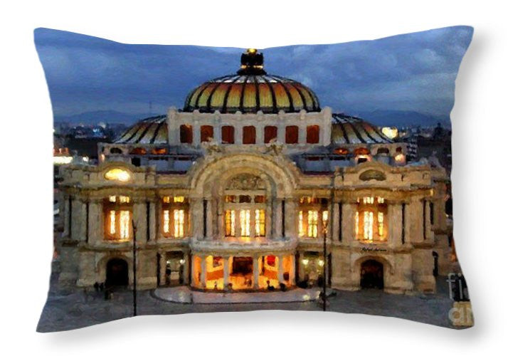 Throw Pillow - Palacio De Bellas Artes Mexico