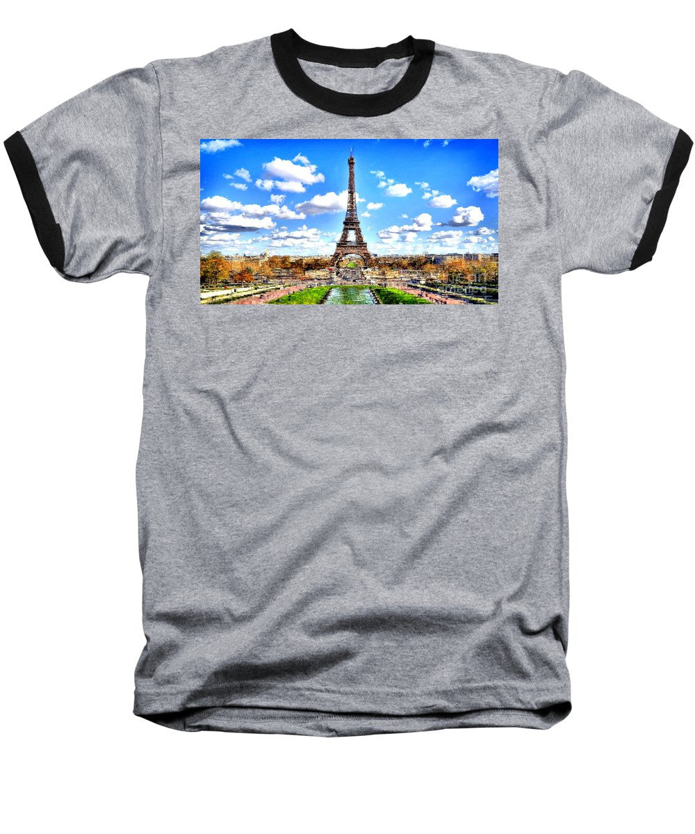 Baseball T-Shirt - Paris Eiffel Tower