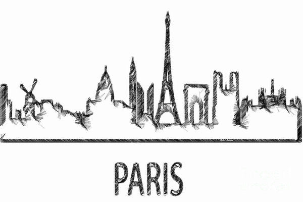 Art Print - Paris Silouhette Sketch