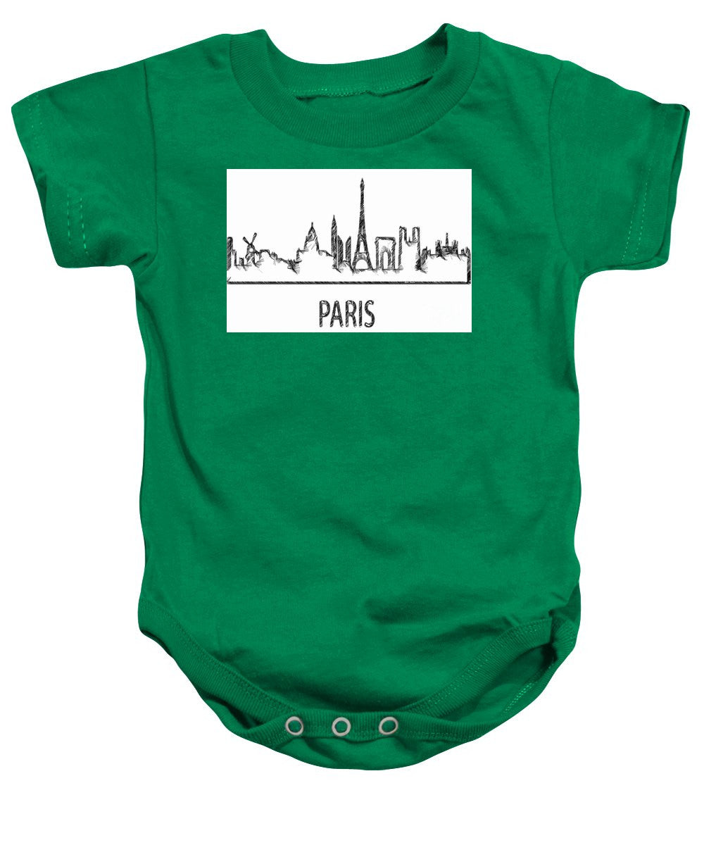 Baby Onesie - Paris Silouhette Sketch