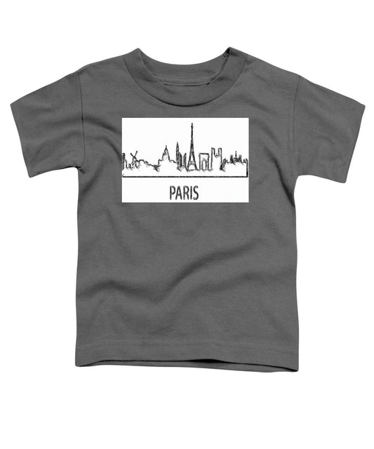 T-shirt pour tout-petits - Croquis de silhouette de Paris