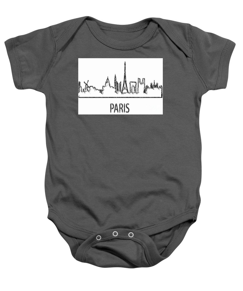 Baby Onesie - Paris Silouhette Sketch