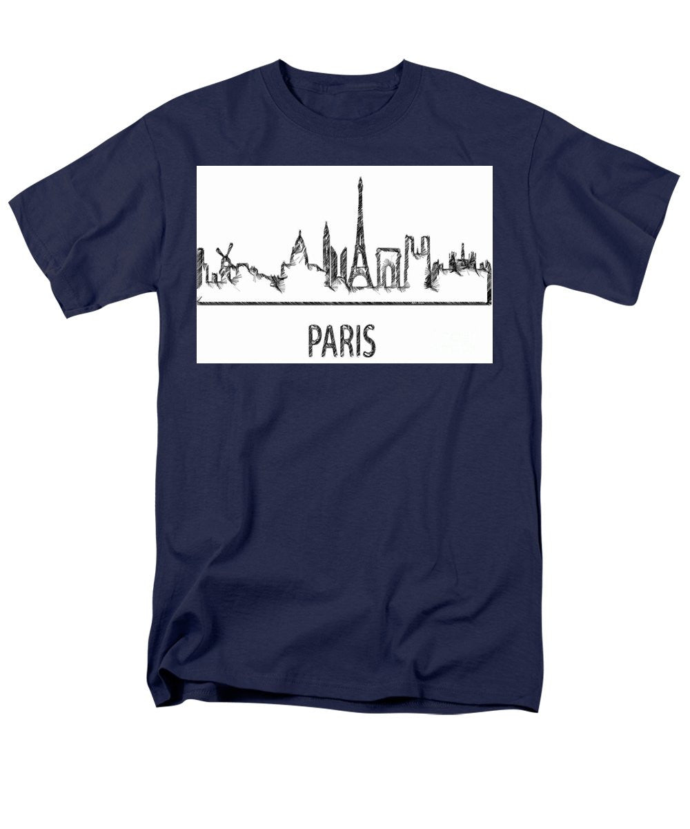 Men's T-Shirt  (Regular Fit) - Paris Silouhette Sketch
