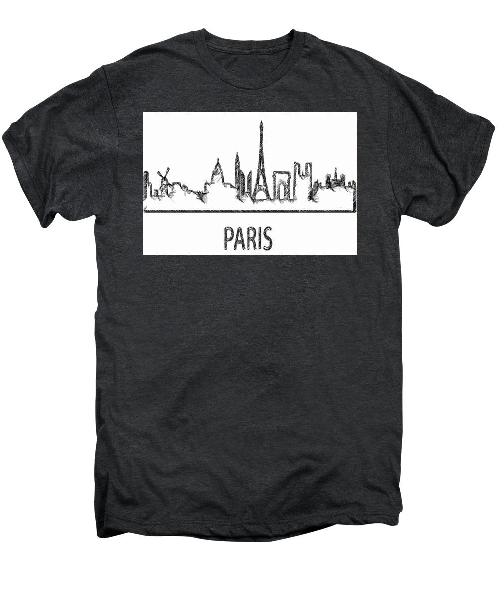 Men's Premium T-Shirt - Paris Silouhette Sketch