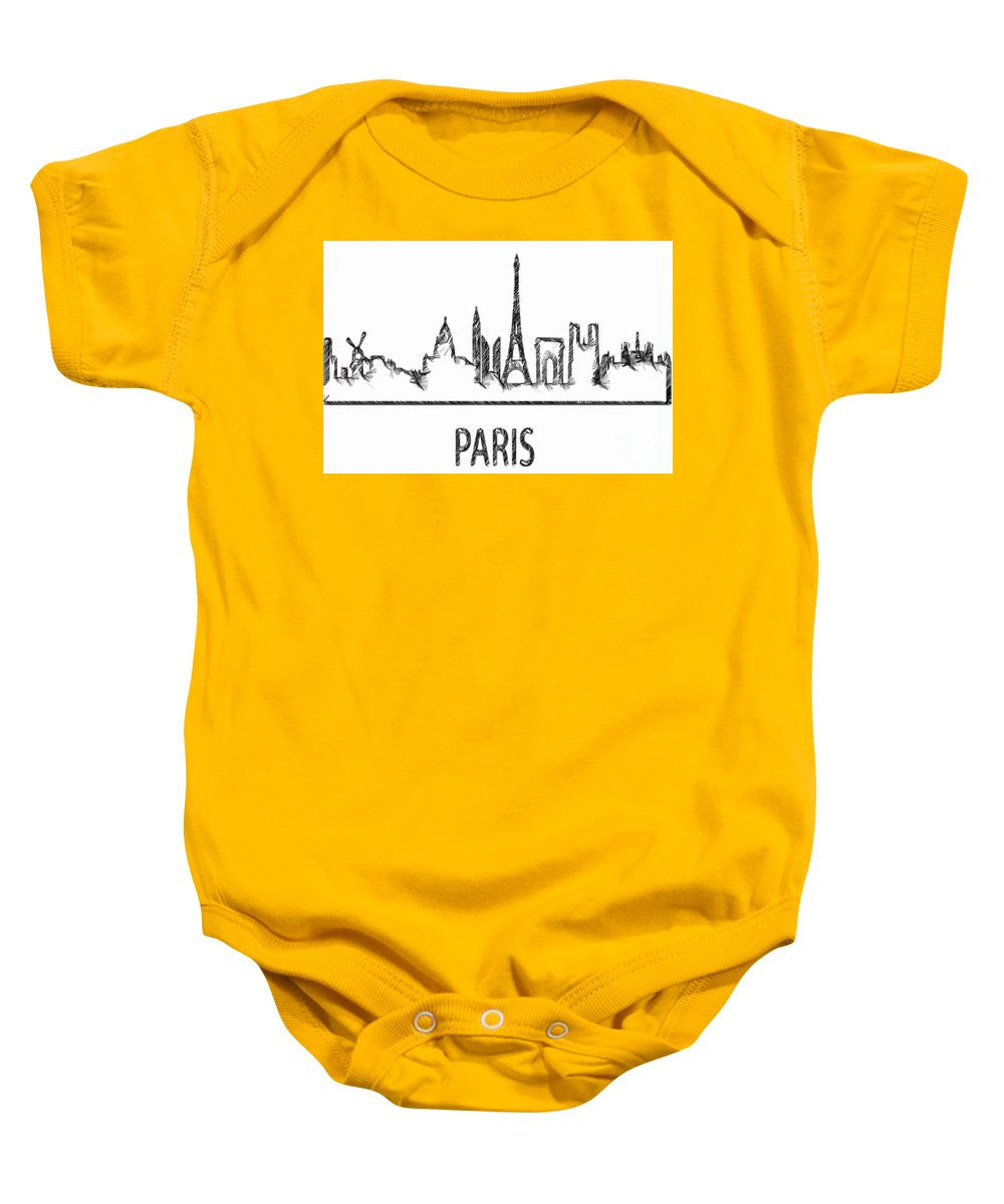 Baby Onesie - Paris Silouhette Sketch