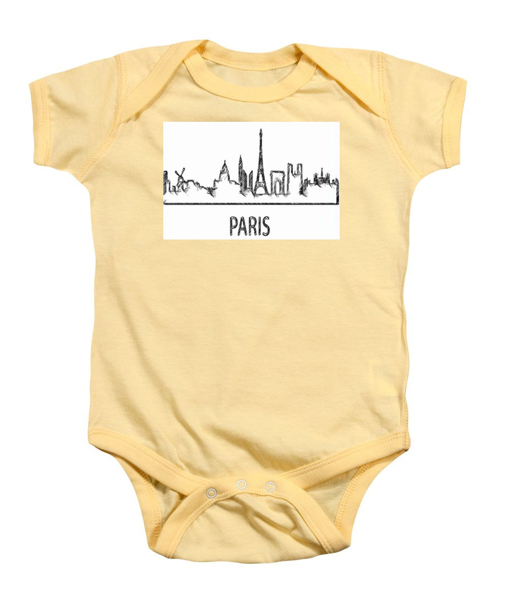 Baby Onesie - Paris Silouhette Sketch