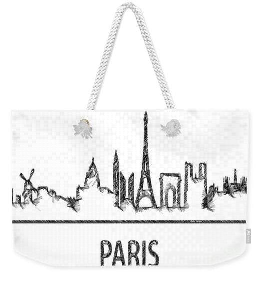 Weekender Tote Bag - Paris Silouhette Sketch