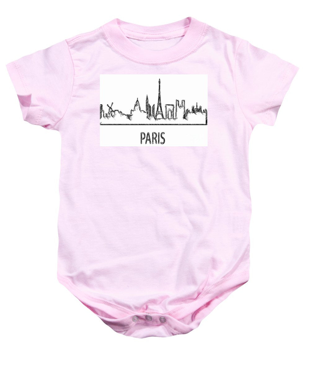 Baby Onesie - Paris Silouhette Sketch