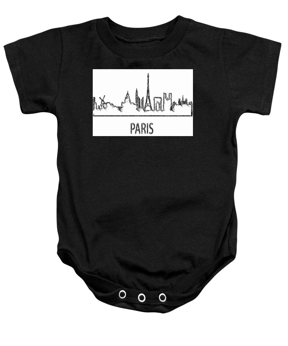 Baby Onesie - Paris Silouhette Sketch