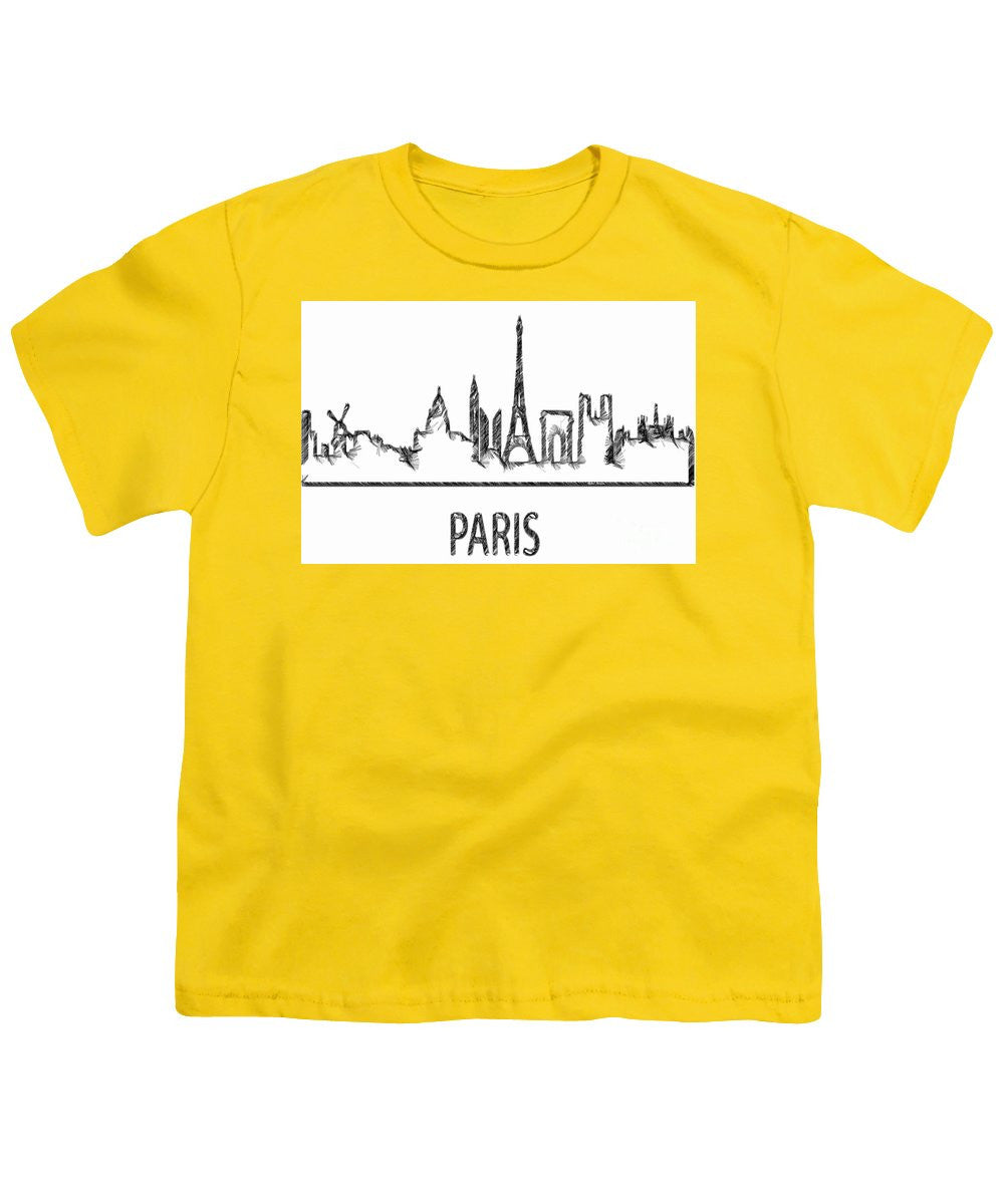 Youth T-Shirt - Paris Silouhette Sketch