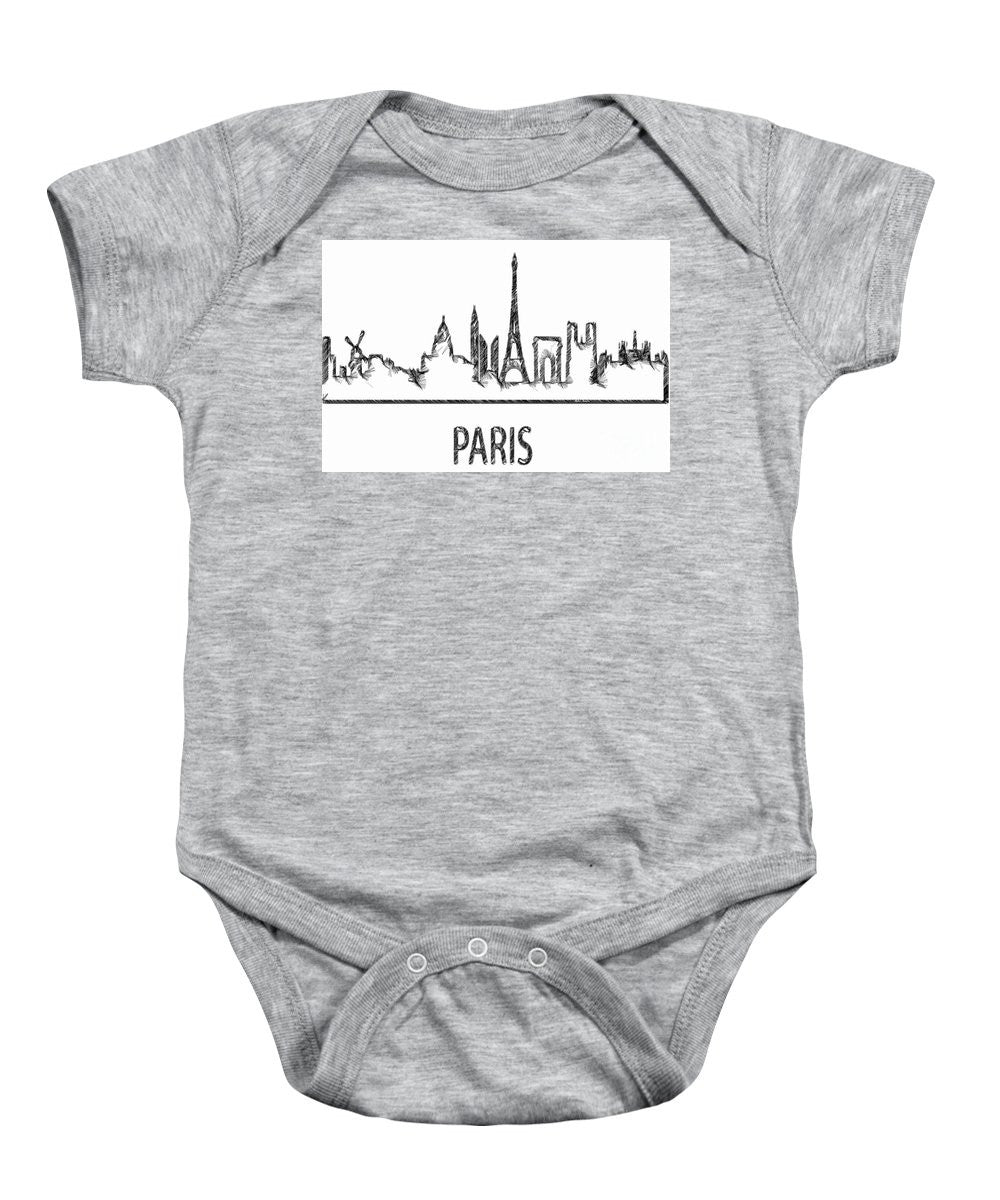 Baby Onesie - Paris Silouhette Sketch