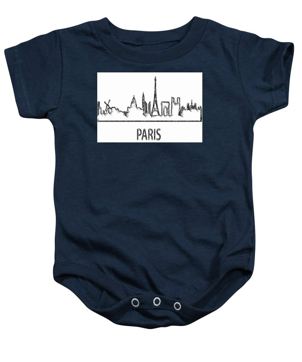 Baby Onesie - Paris Silouhette Sketch