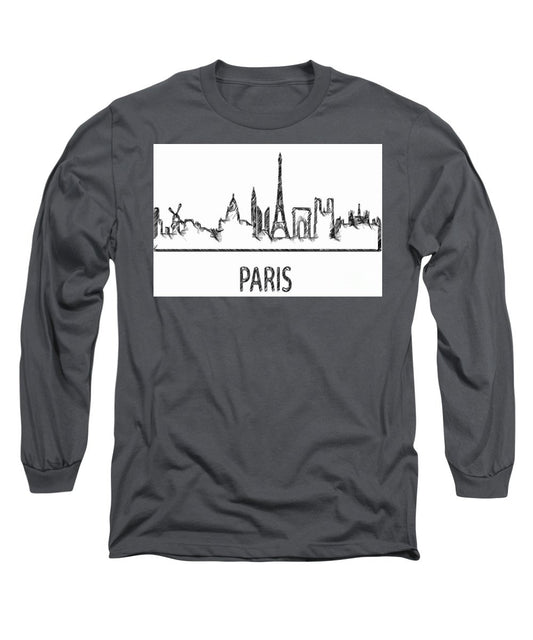 Long Sleeve T-Shirt - Paris Silouhette Sketch