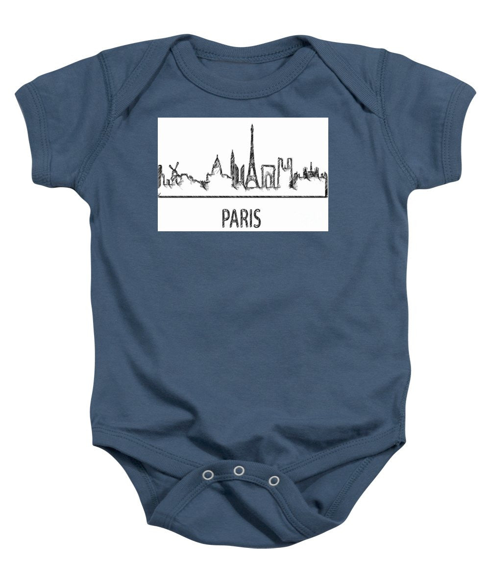 Baby Onesie - Paris Silouhette Sketch