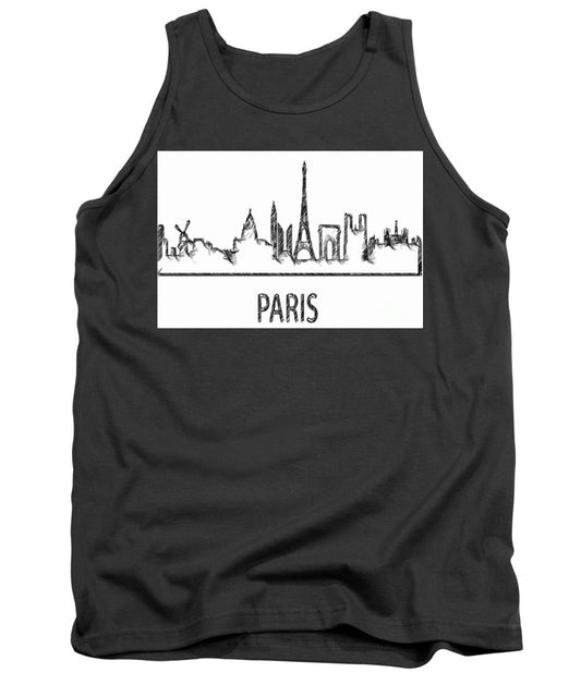 Tank Top - Paris Silouhette Sketch