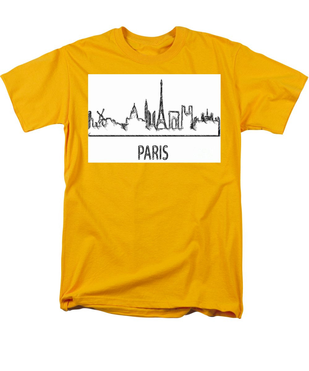 Men's T-Shirt  (Regular Fit) - Paris Silouhette Sketch