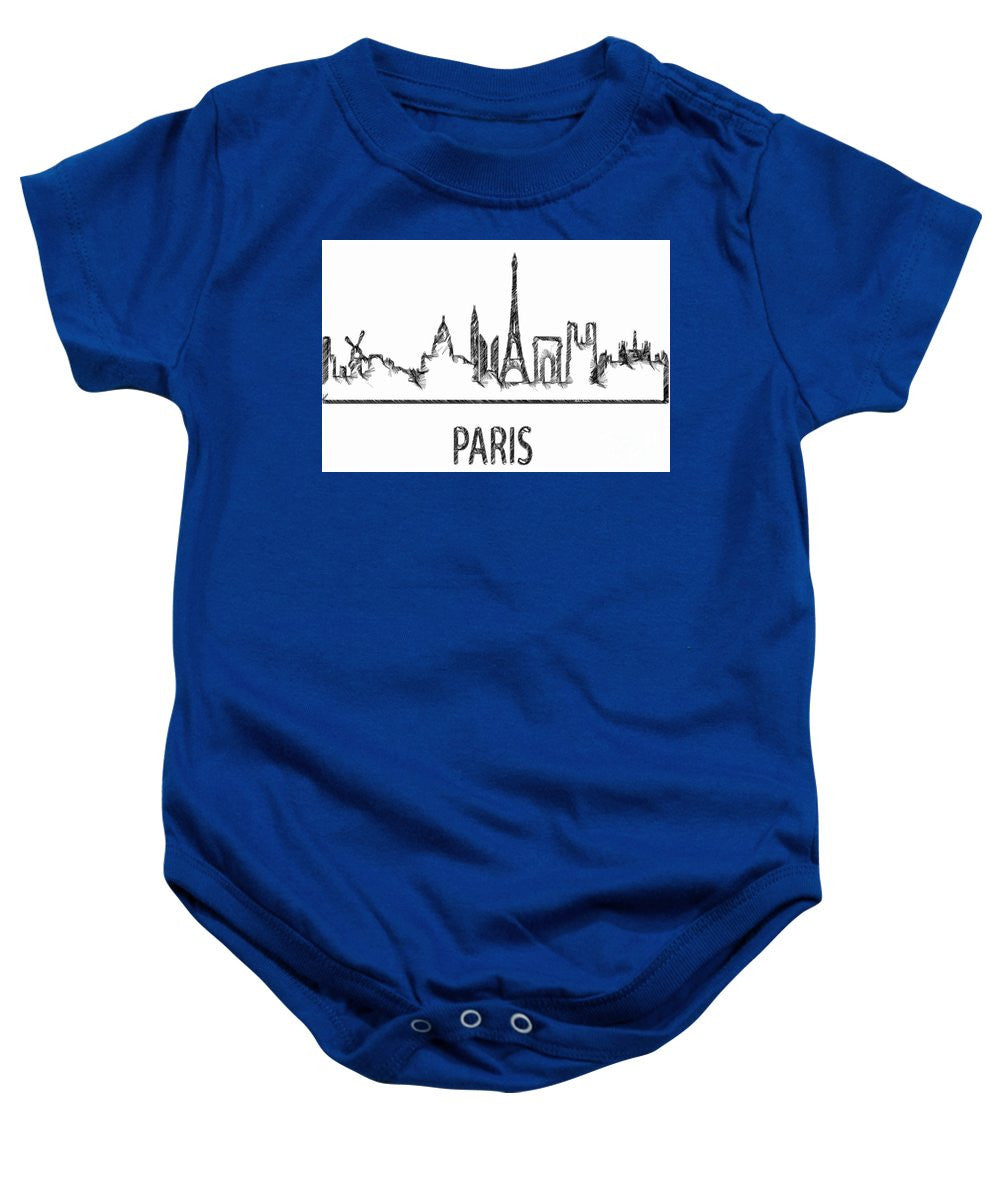 Baby Onesie - Paris Silouhette Sketch