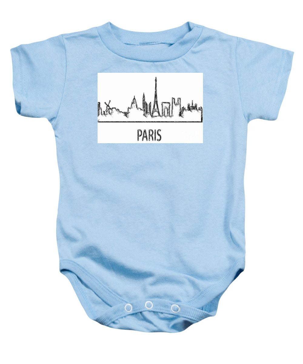 Baby Onesie - Paris Silouhette Sketch