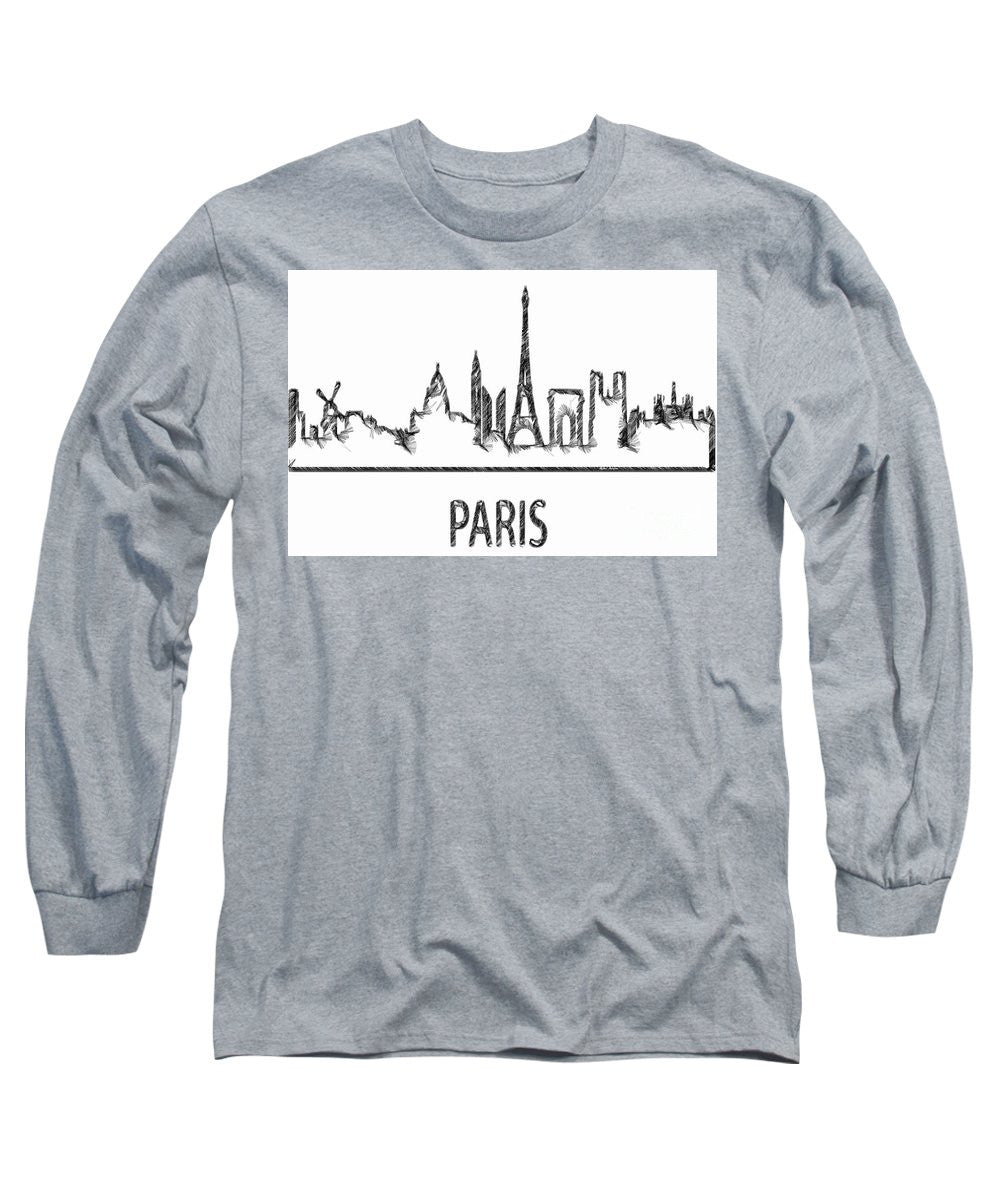 T-shirt à manches longues - Croquis de silhouette de Paris