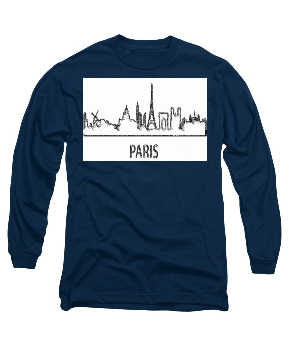 T-shirt à manches longues - Croquis de silhouette de Paris