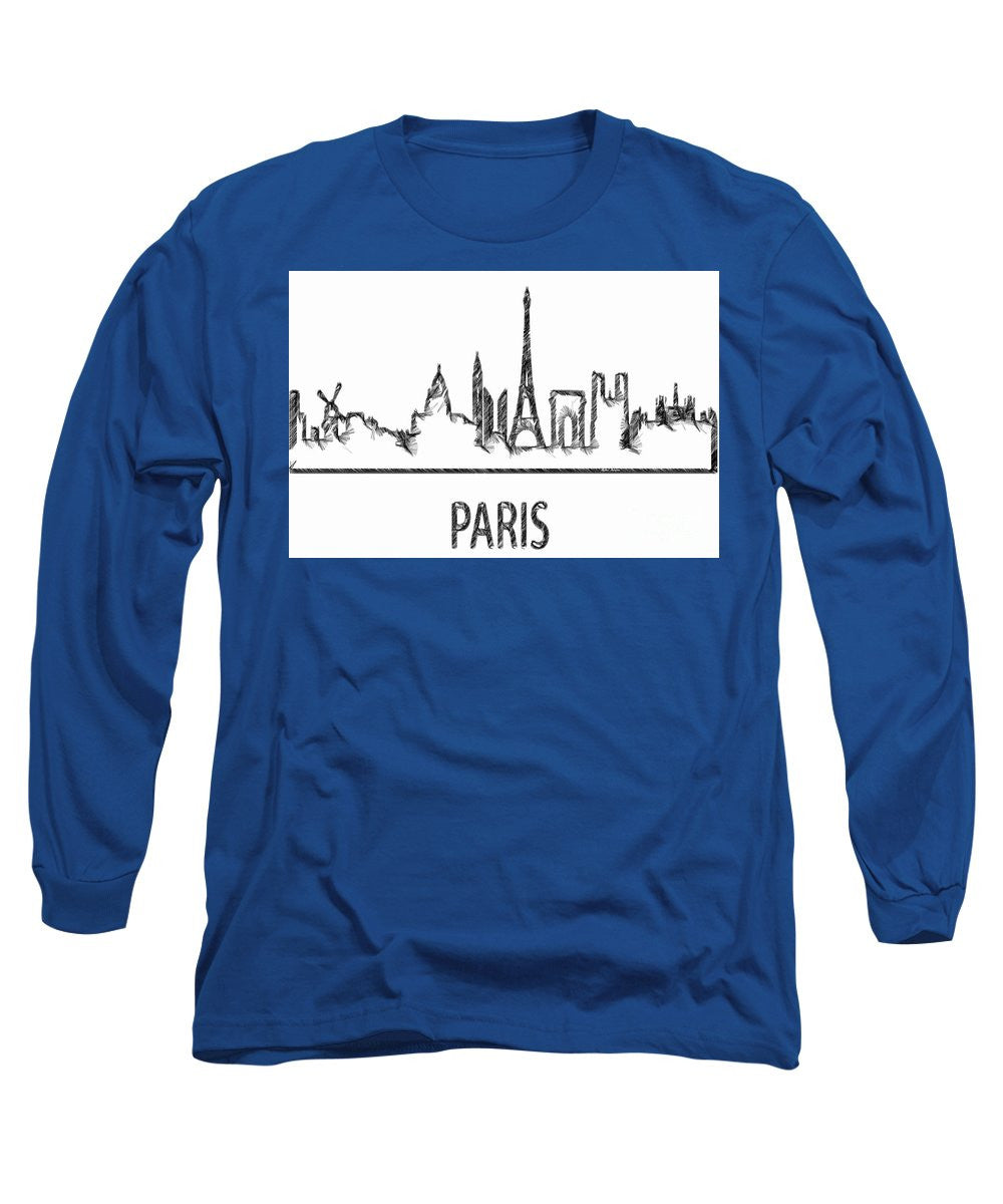 T-shirt à manches longues - Croquis de silhouette de Paris