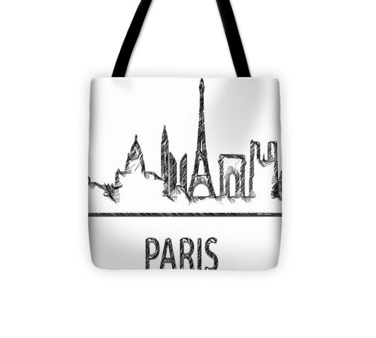 Tote Bag - Paris Silouhette Sketch
