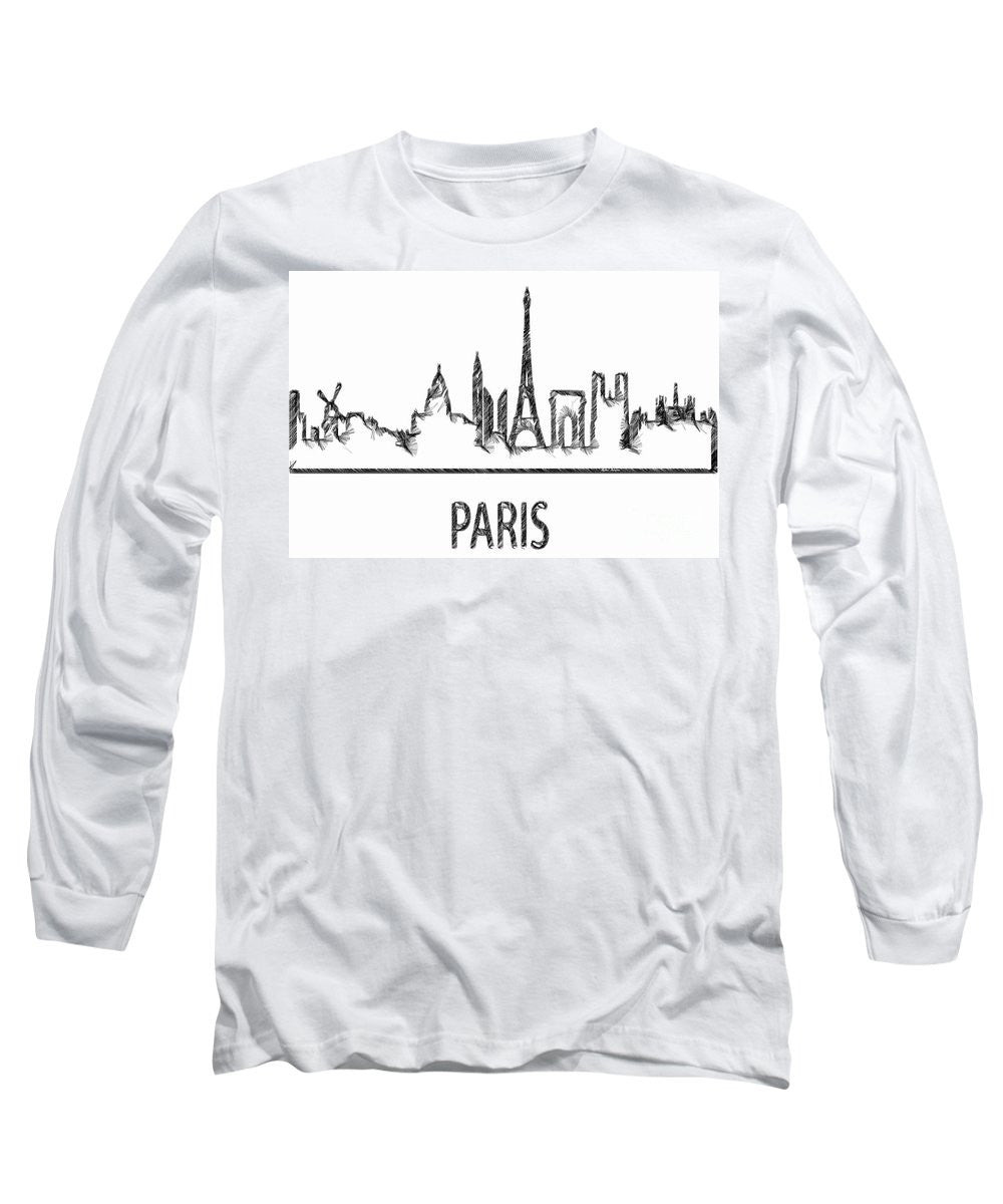 T-shirt à manches longues - Croquis de silhouette de Paris