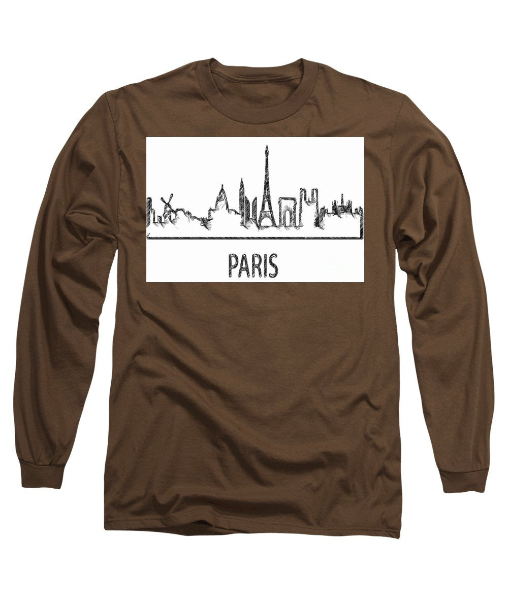 T-shirt à manches longues - Croquis de silhouette de Paris