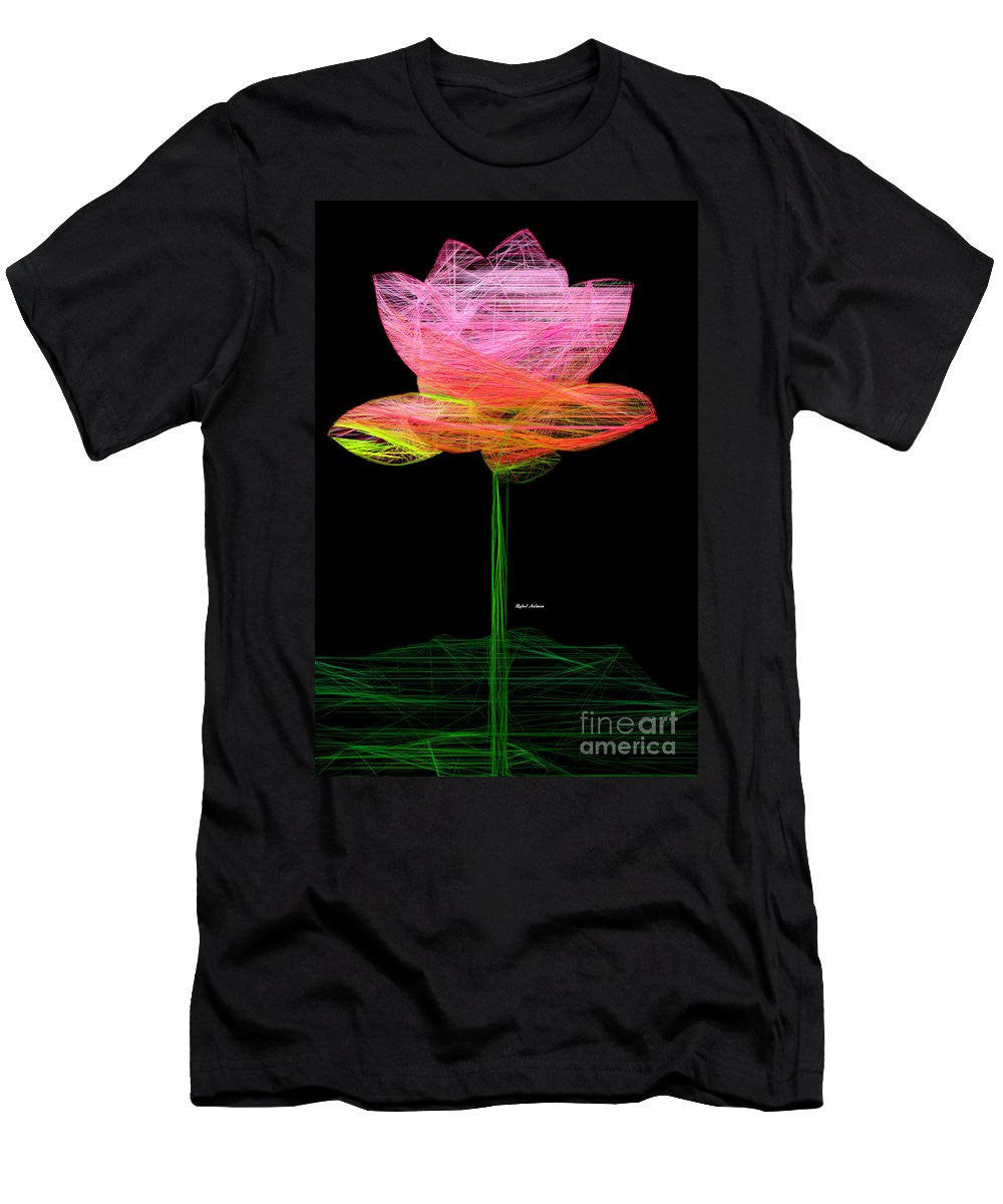 T-shirt pour homme (coupe ajustée) - Fleur rose