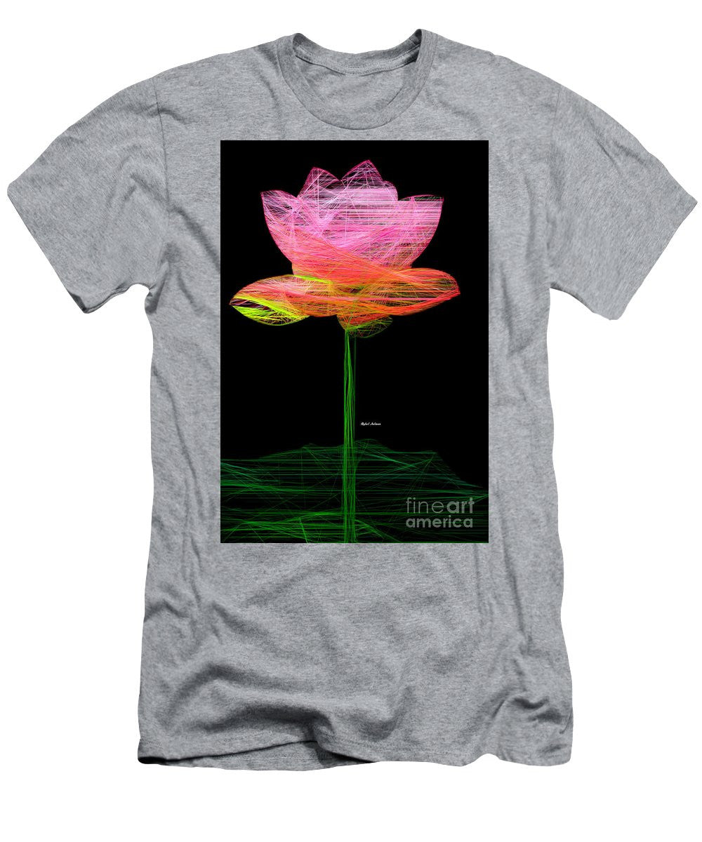 T-shirt pour homme (coupe ajustée) - Fleur rose