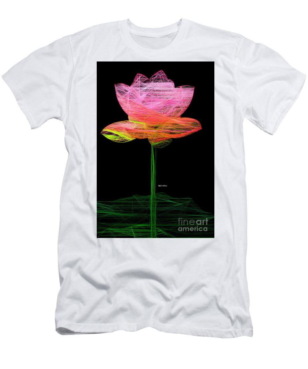 T-shirt pour homme (coupe ajustée) - Fleur rose