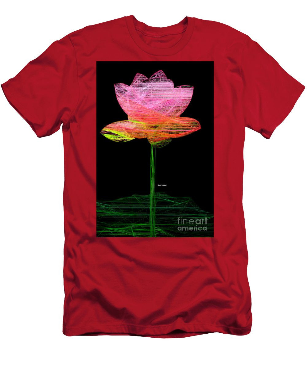 T-shirt pour homme (coupe ajustée) - Fleur rose