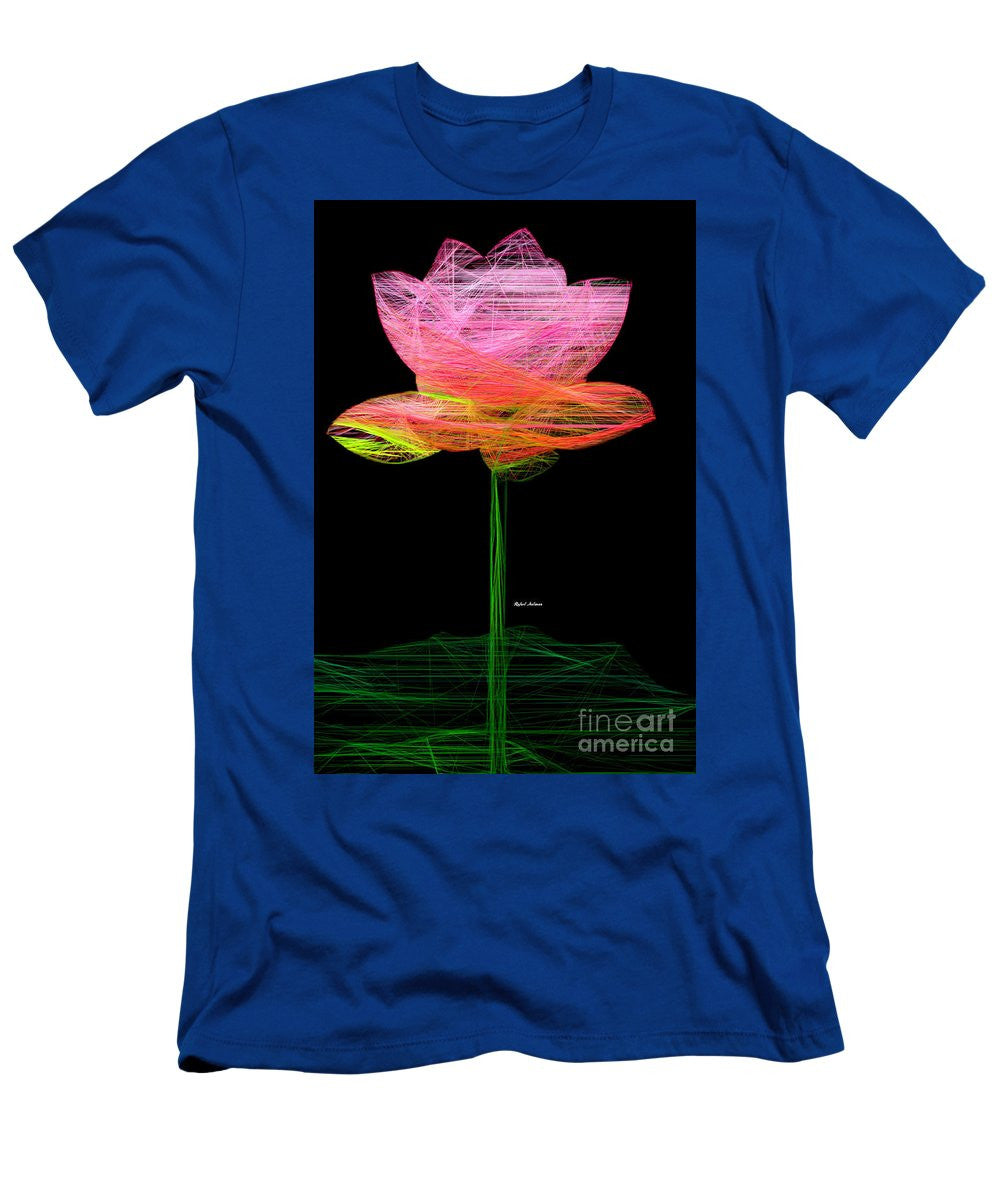 T-shirt pour homme (coupe ajustée) - Fleur rose