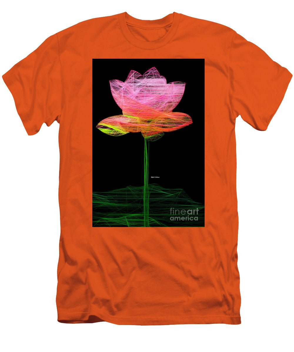 T-shirt pour homme (coupe ajustée) - Fleur rose