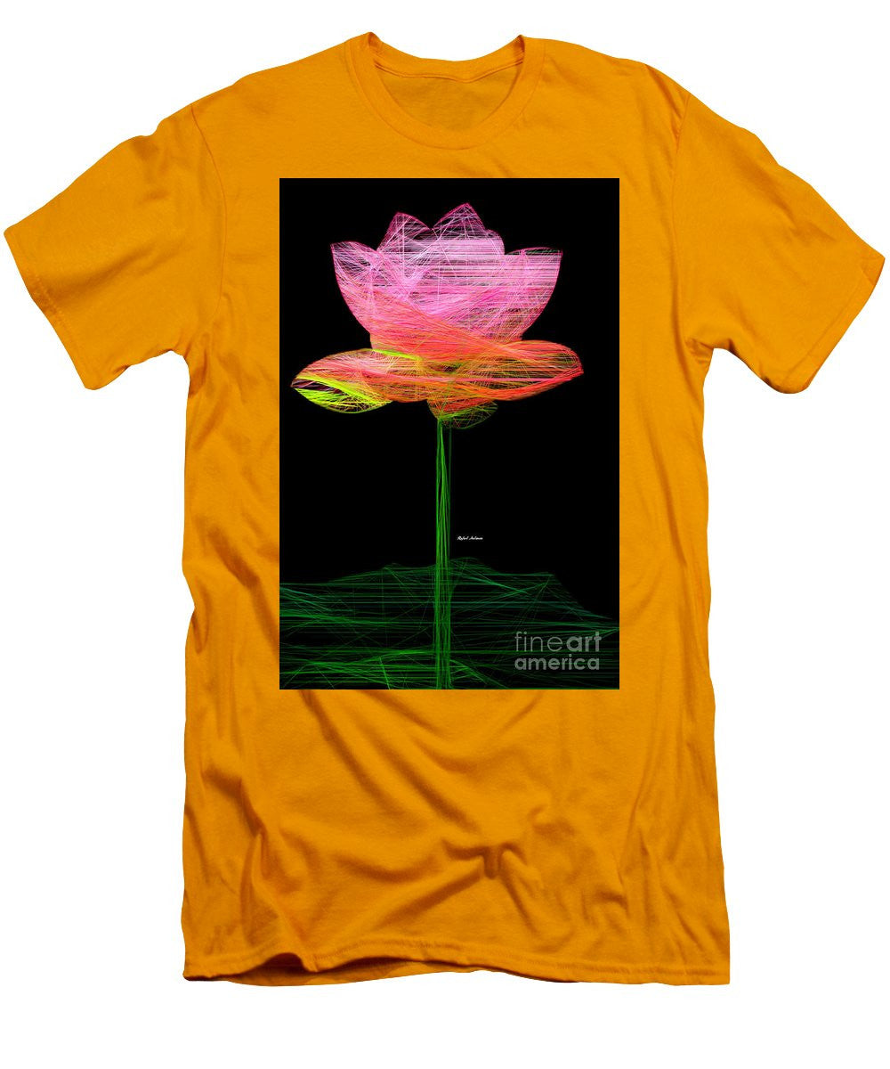 T-shirt pour homme (coupe ajustée) - Fleur rose