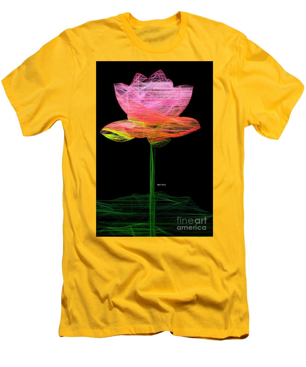 T-shirt pour homme (coupe ajustée) - Fleur rose