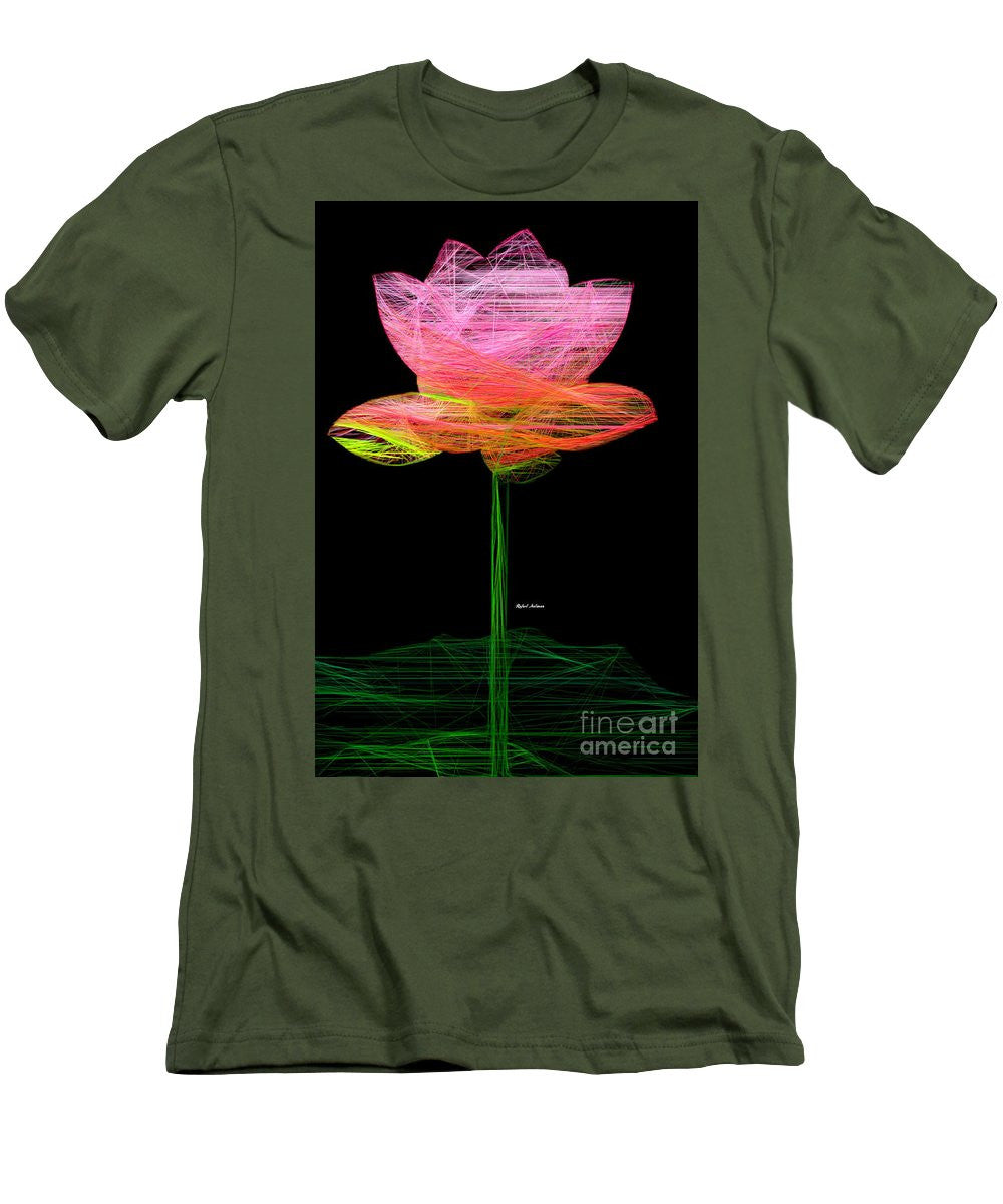 T-shirt pour homme (coupe ajustée) - Fleur rose