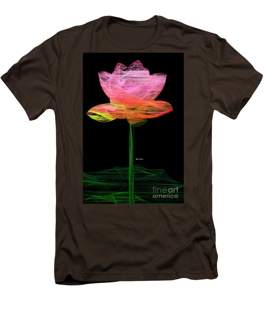 T-shirt pour homme (coupe ajustée) - Fleur rose