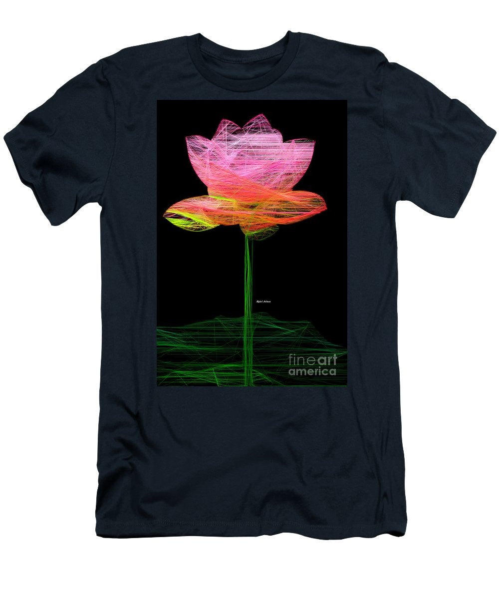 T-shirt pour homme (coupe ajustée) - Fleur rose