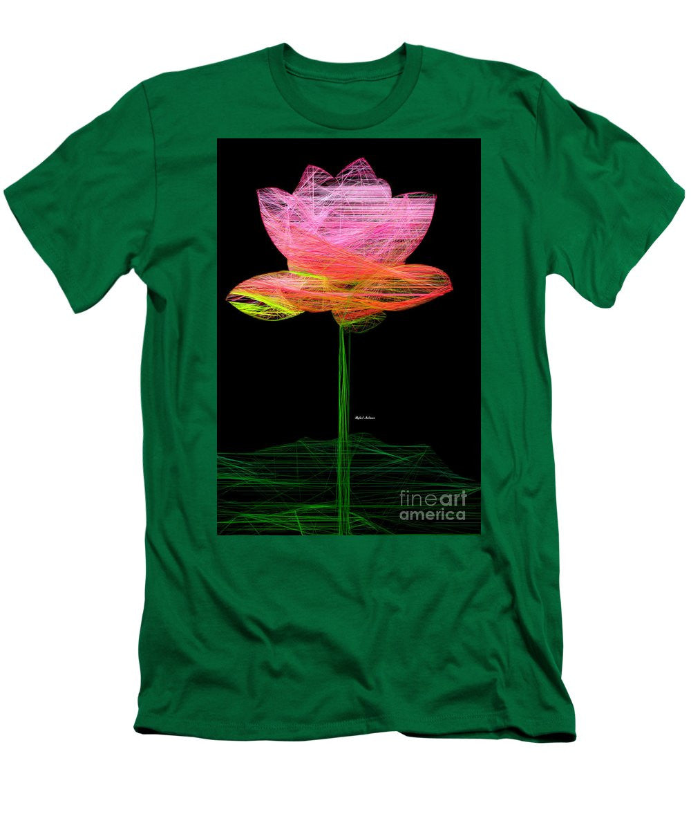 T-shirt pour homme (coupe ajustée) - Fleur rose