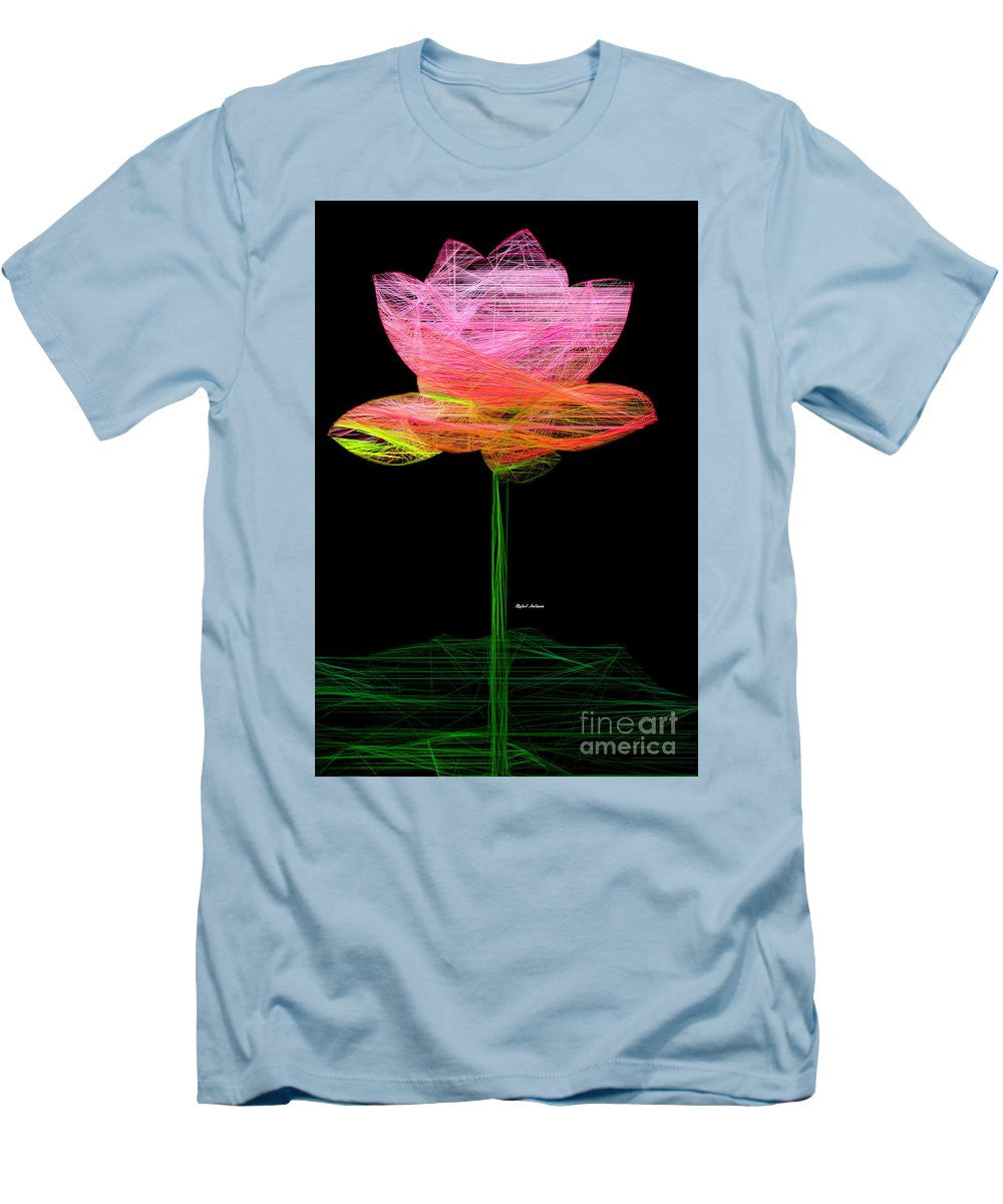 T-shirt pour homme (coupe ajustée) - Fleur rose