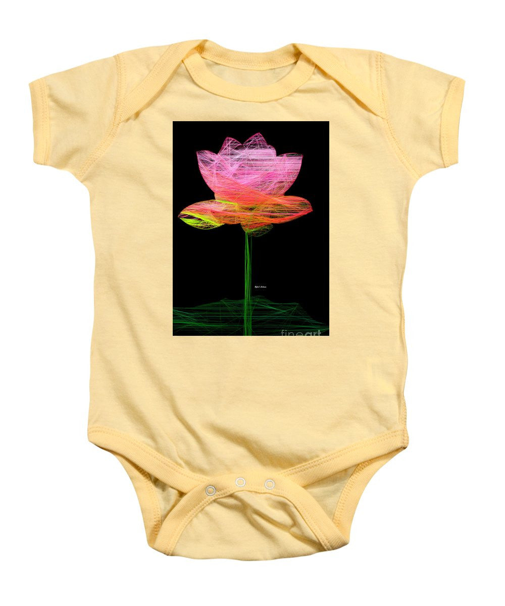 Grenouillère pour bébé - Fleur rose